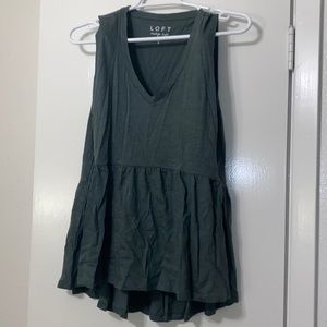 Loft peplum tank